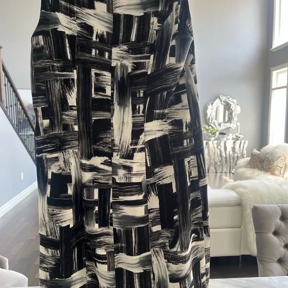 AB STUDIO summer business wear dress abstract paint size 12 - Picture 7 of 13